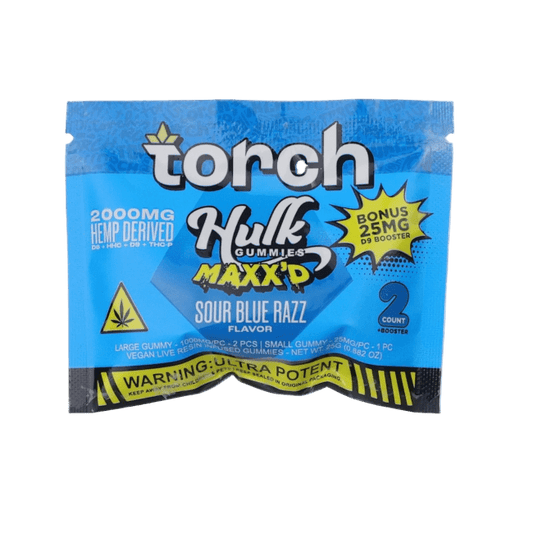 Torch Hulk Gummies Maxx’d 2000mg + 25mg D9 Booster 3ct