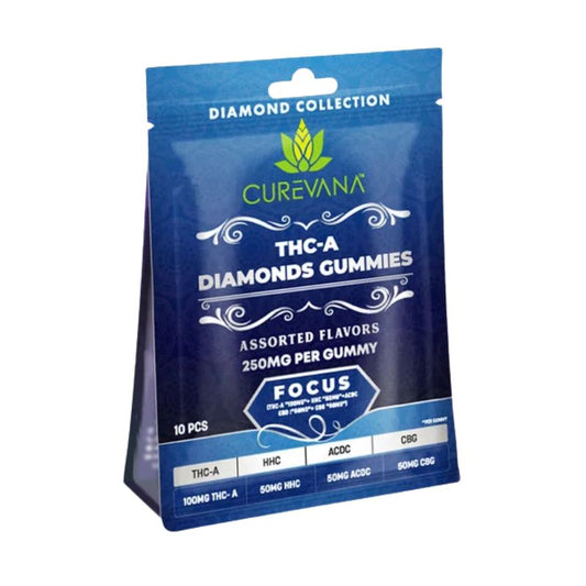 Curevana THC-A Diamond Assorted Gummies 10ct 250mg Per Gummy
