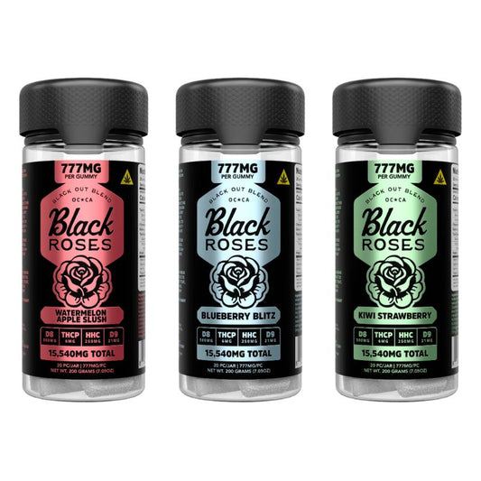 Black Roses Black Out Blend THC Gummies 20CT 777MG Per Piece