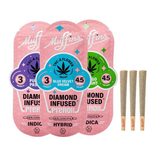 Muffins THC-A Flower Indoor 3pk 4.5g Pre Rolls