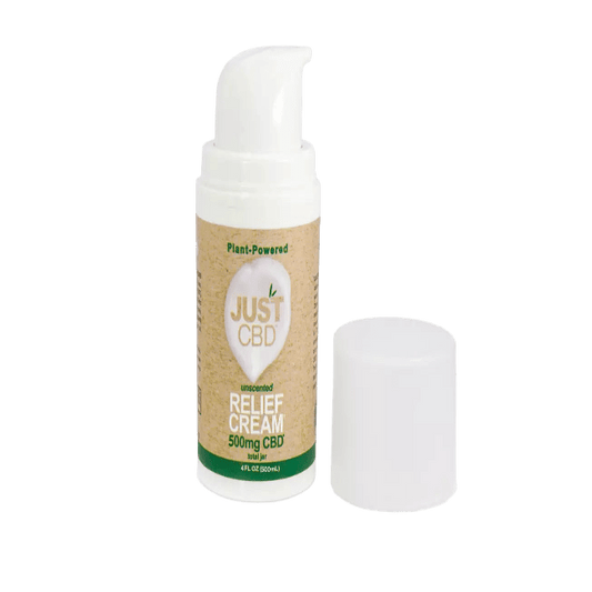 JUST CBD AIRLESS PUMP RELIEF CREAM – 100MG 50ML