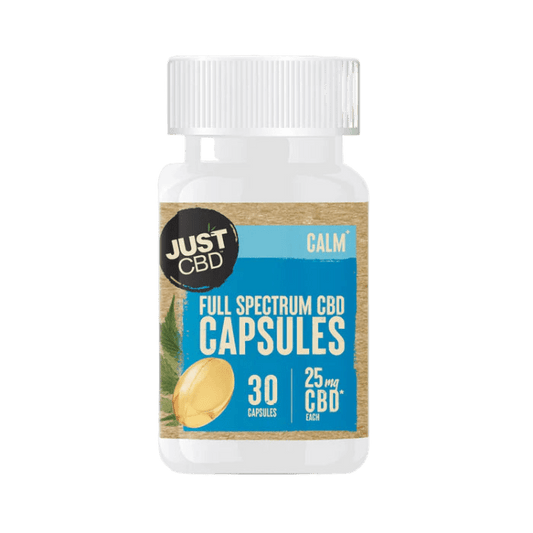 JUST CBD CAPSULES FULL SPECTRUM SOFT GEL 30CT 25MG – CALM