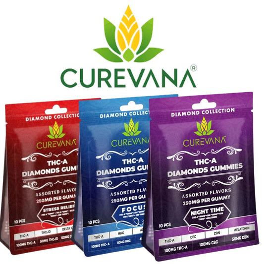 Curevana THC-A Diamond Assorted Gummies 10ct 250mg Per Gummy
