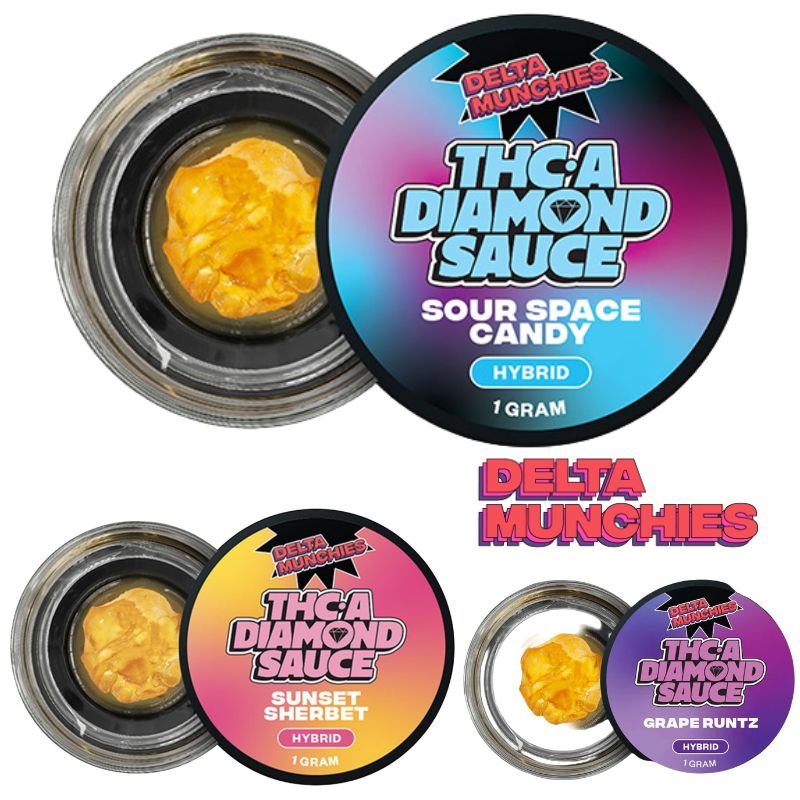 Delta Munchies THC-A 1G Diamond Sauce Dabs