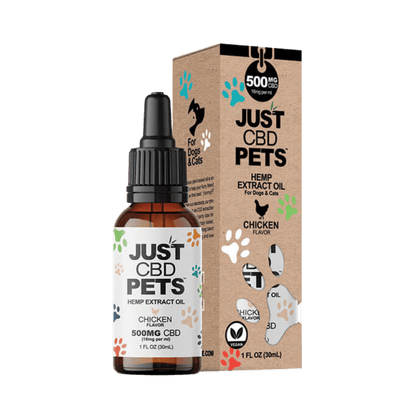 JUST CBD PETS OIL TINCTURE 500MG 1FL OZ