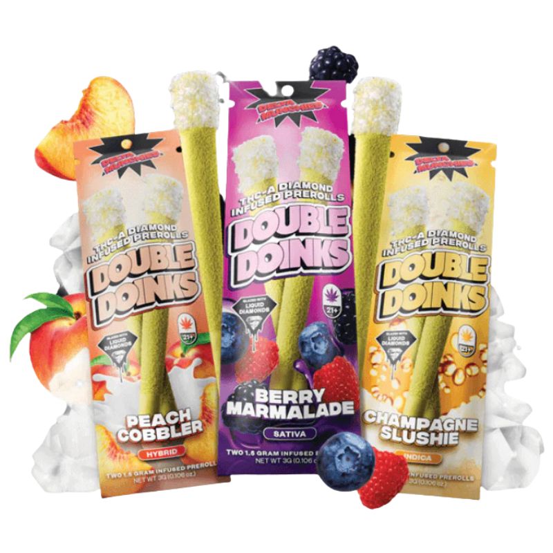 Delta Munchies THC-A Diamond Infused Pre-Rolls Double Doinks 2Pk