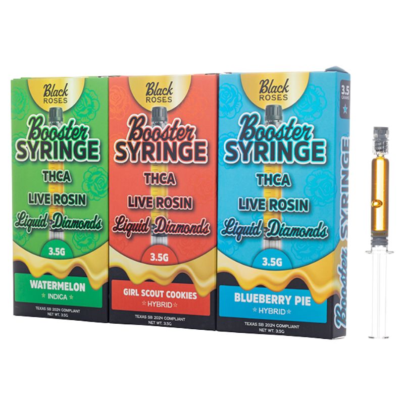 Black Roses THC-A Live Rosin Booster Syringe 3.5g