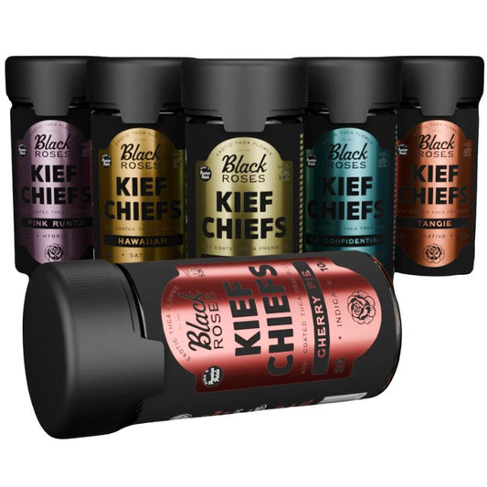 Black Roses Kief Chiefs Exotic Kief Coated Pre-Rolls 2g 10ct Jar