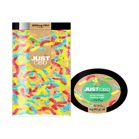JUST CBD GUMMIES 3000MG – SOUR WORMS
