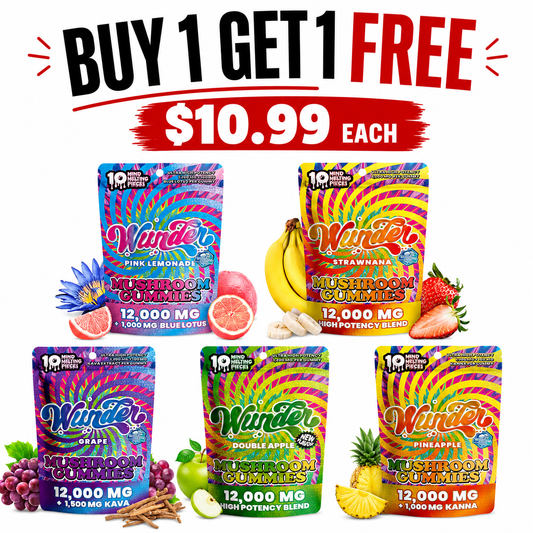 Wunder Ultra High Potiency Blend Mushroom Gummies 10ct 12000mg+