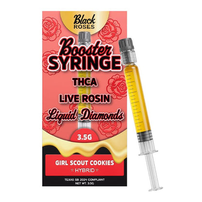 Black Roses THC-A Live Rosin Booster Syringe 3.5g