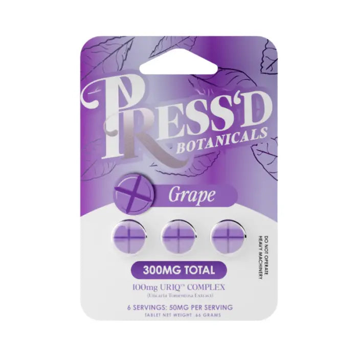 Press’D (NEW FORMULA) Uriq Complex Uncaria Tomentosa Extract Tablets 3CT 100mg Per Tablet