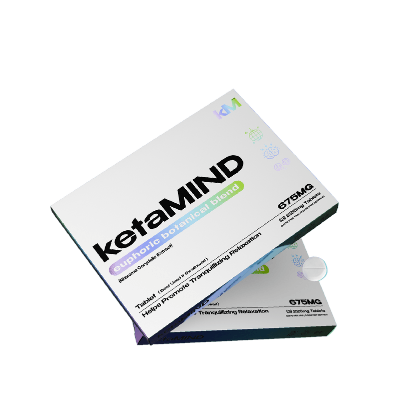 KetaMIND Euphoric Botanical Blend – Natural Relaxation Tablets (675mg, 3-Pack)