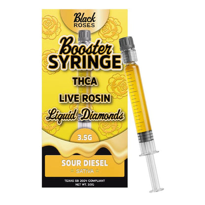 Black Roses THC-A Live Rosin Booster Syringe 3.5g