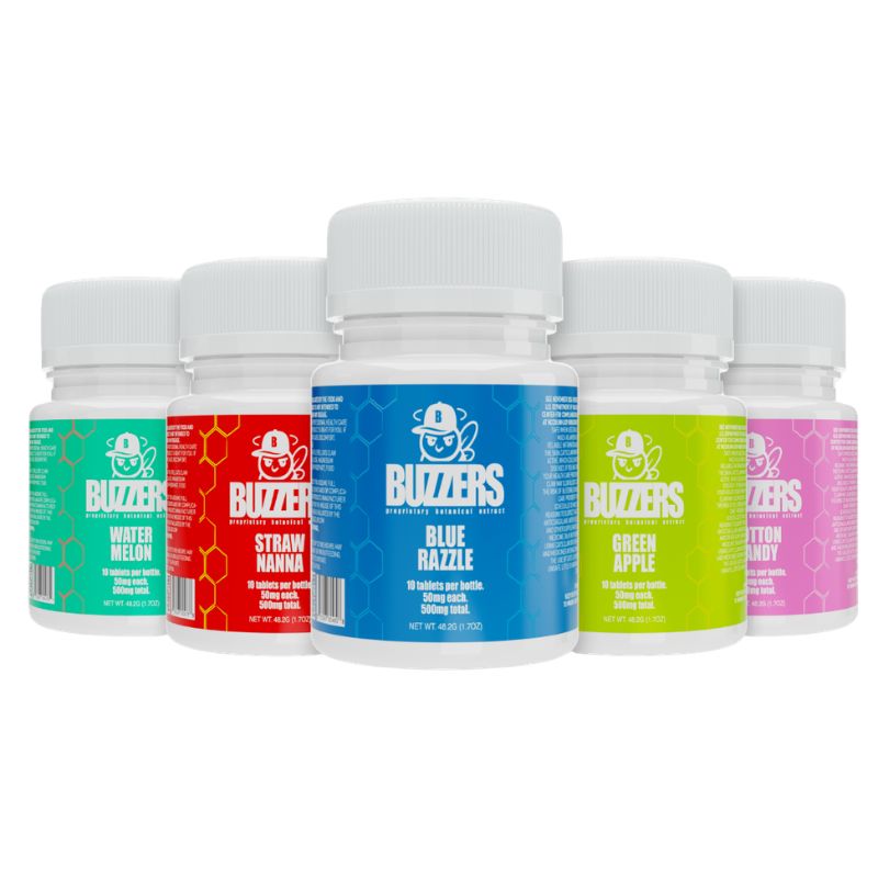 Buzzers Tablets Bottle – 10ct 50mg Cat’s Claw Extract Per Tablet