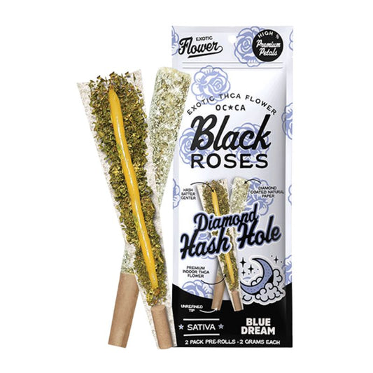 Black Roses Diamond Hash Hole 2g Pre-Rolls 2PK