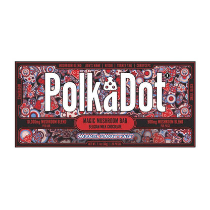 Polka Dot Magic Mushroom Blend Chocolate Bar 20ct 500mg Per Piece
