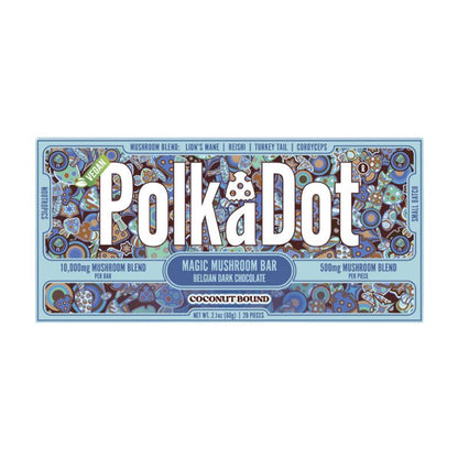 Polka Dot Magic Mushroom Blend Chocolate Bar 20ct 500mg Per Piece