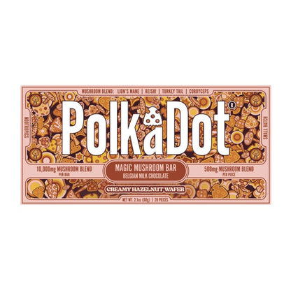 Polka Dot Magic Mushroom Blend Chocolate Bar 20ct 500mg Per Piece