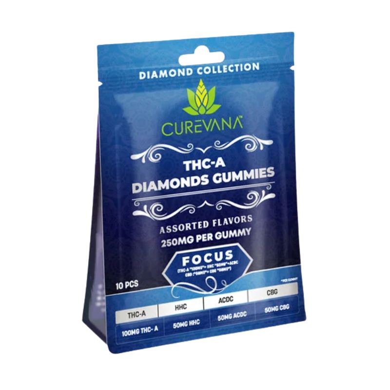 Curevana THC-A Diamond Assorted Gummies 10ct 250mg Per Gummy