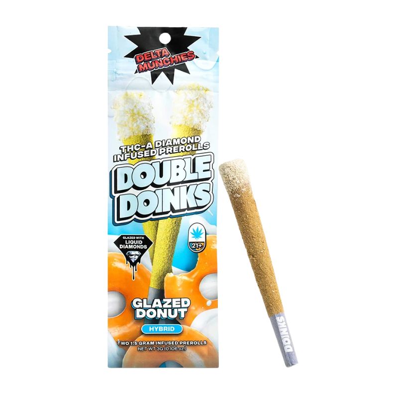 Delta Munchies THC-A Diamond Infused Pre-Rolls Double Doinks 2Pk