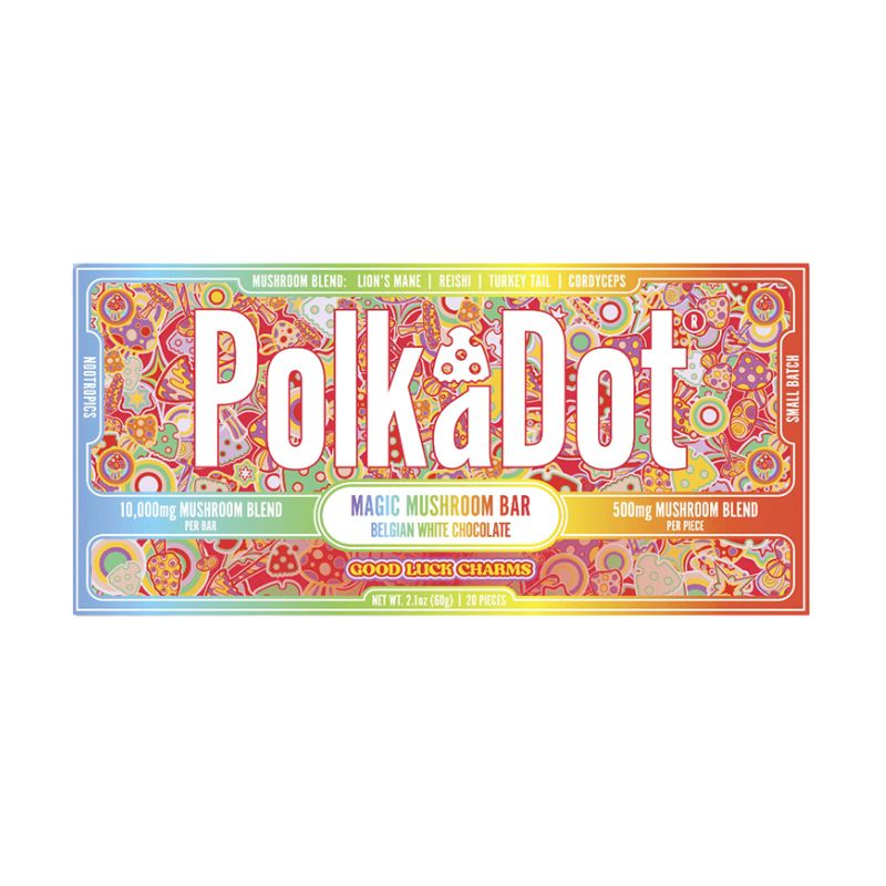 Polka Dot Magic Mushroom Blend Chocolate Bar 20ct 500mg Per Piece