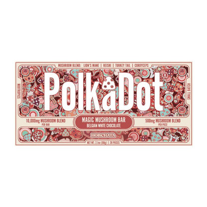 Polka Dot Magic Mushroom Blend Chocolate Bar 20ct 500mg Per Piece