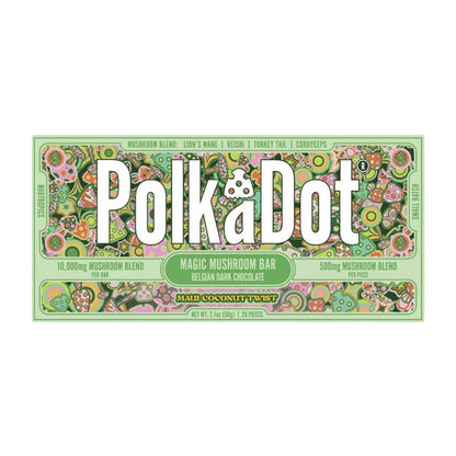 Polka Dot Magic Mushroom Blend Chocolate Bar 20ct 500mg Per Piece