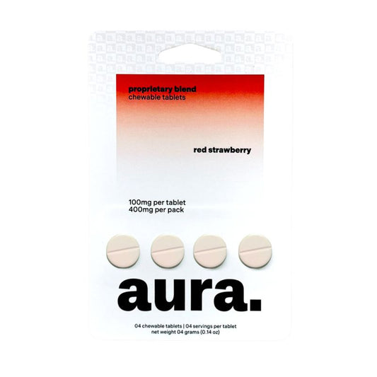 Aura. Propietary Blend Kratom Chewable Tablets 4ct 100mg Per Tablet