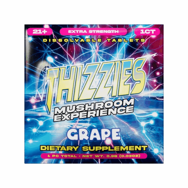 THIZZIES EXTRA STRENGTH DISSOLVABLE MUSHROOM TABLETS 1CT – GRAPE