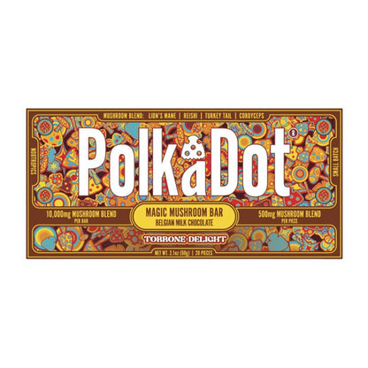 Polka Dot Magic Mushroom Blend Chocolate Bar 20ct 500mg Per Piece