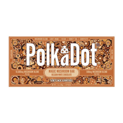 Polka Dot Magic Mushroom Blend Chocolate Bar 20ct 500mg Per Piece
