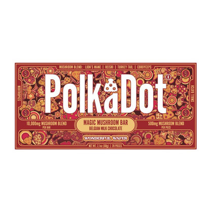 Polka Dot Magic Mushroom Blend Chocolate Bar 20ct 500mg Per Piece
